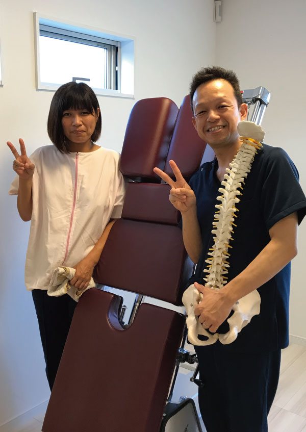 膝の痛みが楽になりました。　島田市M.Y様